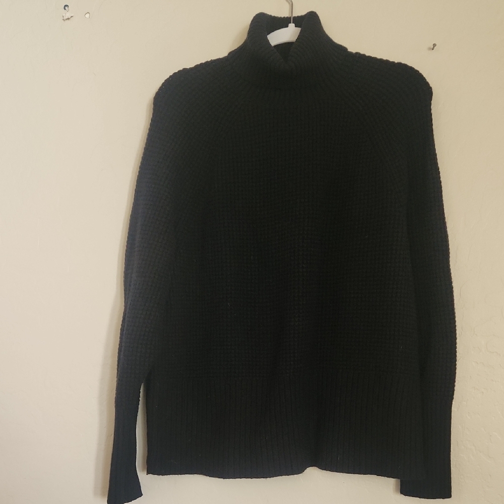 L.L. Bean Women's Classic Black Cowl Neck Sweater